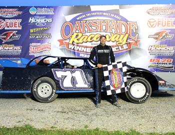 Rusty Smith picked up his first win of the season at Oakshade Raceway on Saturday, June 28.