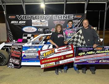 Brenden Warner secured the E-Mod track championship at Eriez Speedway.