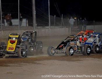 Chad Boat leads the pack off turn four