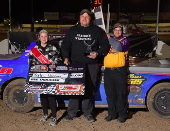 Kyle Vanover and Bigg Johnson Racing won the IMCA Stock Car division at Eagle Raceway during the Ice Breaker Challenge on April 19.
