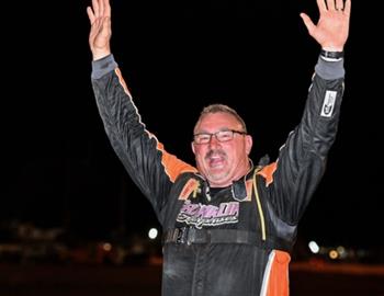 Billy Franklin wins at West Alabama Speedway during the Southern All Star Dirt Racing Series, Rumble in the Sandbox opener on May 16.