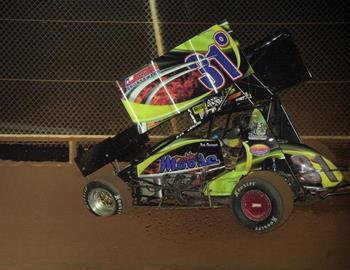 Matt Clevenger in heat race trouble