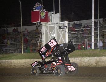 Dustin Morgan takes his first ASCS checkered flag