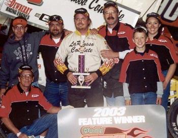 Dreiling and team in victory lane