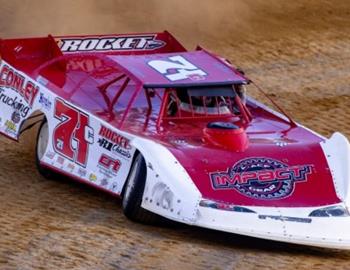 R.J. Conley won the $10,000 Mudlick Valley Raceway (Wallingford, Ky.) Super Late Model feature on Saturday, Oct.7. (Michael Boggs image)