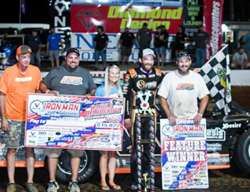 Josh Rice picked up the richest win of his career on Saturday, Aug. 26 at Lake Cumberland Speedway (Burnside, Ky.) with a $15,022 Valvoline Iron-Man Late Model Series win. (Ryan Roberts image)