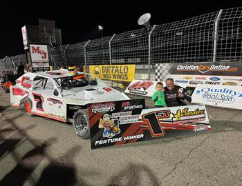 Ryan Restad won his feature at Red River Valley Speedway on August 9