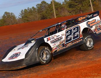 Mike in action at the 2023 Ice Bowl at Talladega Short Track (Eastaboga, Ala.). (Josh James Artwork image)