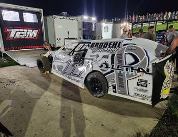 Tom Berry Jr. wins at Marshalltown (Marshalltown, IA) Speedway on August 2, 2024.