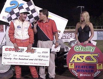 Tim Montgomery interviewed in victory lane