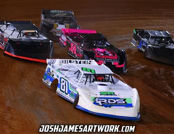 Clarksville Speedway (Clarksville, TN) – DIRTcar Supers – Tuckassee Toilet Bowl Classic – March 29th-30th, 2024. (Josh James Artwork)