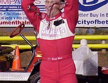 Danny Wood celebrates his win.