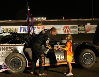 Jesse Sobbing wins the Ray The Hummer Haase Tribute Race at Off Road Speedway on July 3