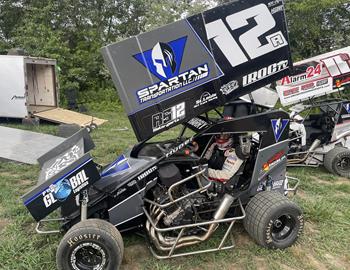 Harrison Robards in the pit area at Southern Illinois Raceway (Marion, Illinois) on Saturday, July 8.