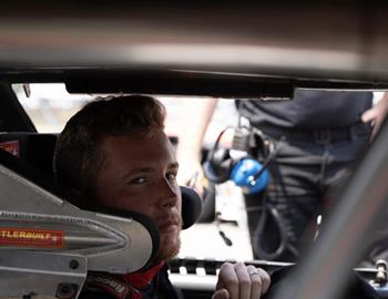 Matt Tifft in the cockpit before the Trans Am Series presented by Pirelli TA2 race at Mid-Ohio Sports Car Course (Lexington, OH) on June 22, 2024.