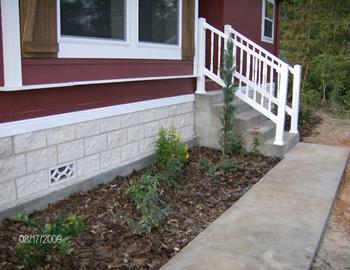 Custom-Built Porch & Brick Skirting
