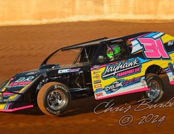 Jason Vokovan claimed the 2024 Eagle Valley Speedway (Jim Falls, Wisc.) B-Mod Track Championship with his Cadillac Chassis & Fab No. 31 entry.