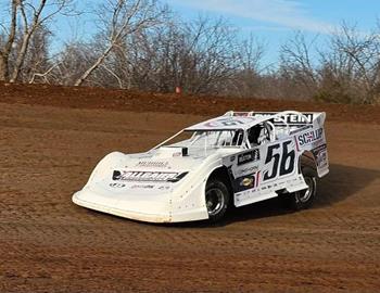 Springfield Raceway (Springfield, MO) – MLRA Founders Tribute – February 28-March 1, 2025. (Psycho Billy Cadillac Late Model Racing photo)