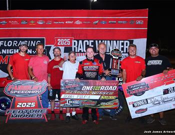 Bobby Pierce collected the $20,000 FloRacing Night in America win at Fairbury Speedway on Wednesday, July 23.