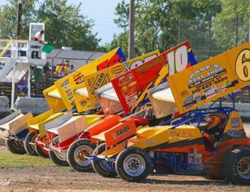 Staging at Genesee Speedway