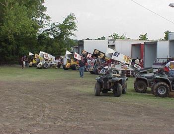 A portion of the pit area at Riverside