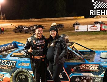 Adam Stricker collected his third win of the year on Friday, May 10 at Moler Raceway Park in his No. 68 Rocket Chassis.