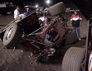 Rick Behr took a hard flip in the feature