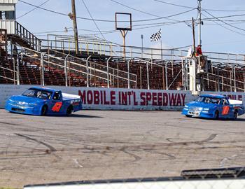 Bryson Lopez Racing on track together in the Pro Truck division at Mobile International Speedway (Irvington, AL) on July 27, 2024.