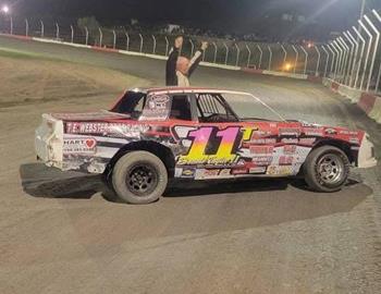 Dennis Taylor won the IMCA Stock Car division at Barona Speedway Park on April 12.