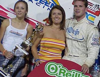 Shane Stewart enjoys Lake Ozark Speedway victory lane