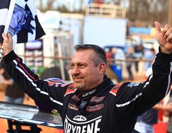 Chris Madden mastered Sunday’s 20th March Madness at South Carolina’s Cherokee Speedway to pick up the $10,000 victory with the Southern All Star Dirt Racing Series. (Zack Kloosterman image)