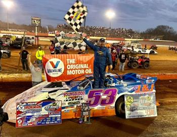 Ray Cook picked up the win on Jan. 7 in the 2023 edition of the Ice Bowl at Talladega Short Track.