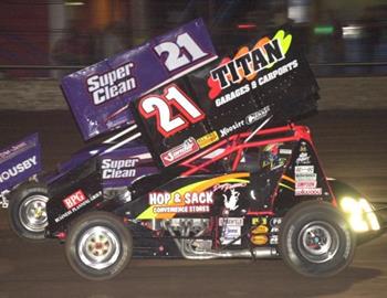 21 is the Number - Daryn Pittman (black car) and Brian Brown in purple