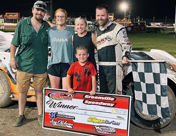 Neil Baggett won the $3,000 Mississippi State Championship Challenge Series feature at Greenville (Miss.) Speedway on Saturday, August 12.