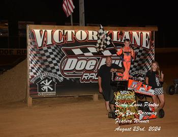 Zander LaRose wins at Doe Run Raceway (Doe Run, MO) on August 23, 2024. (Kirby Laws photo)