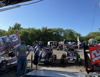 RS12 Motorsports in the pits at Coles County Speedway (Mattoon, IL) on May 25, 2024.