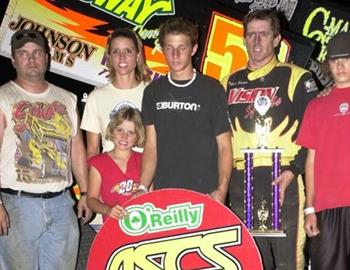 Mike Boston and company in victory lane