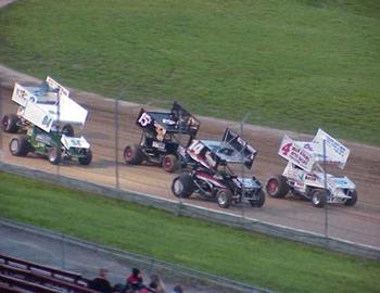 A heat race gets ready to roll