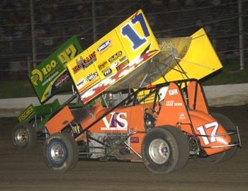 Gage Dorr (17) chases Mike Sitzmann, Jr.