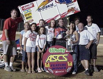 Shane Stewart and company in victory lane