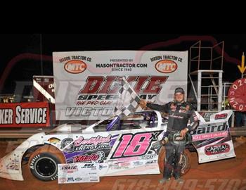 Michael Page won the $10,000 top prize in the 602 Late Model division at Dixie Speedway (Woodstock, Ga.) on Oct. 12.