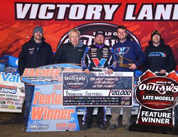 Farmer City Raceway (Farmer City, IL) – World of Outlaws Late Model Series – Illini 100 – April 11th-12th, 2025. (Josh James Artwork)