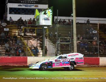 Monett Motor Speedway (Monett, MO) – USRA Heartland Modified Tour (HMT) – Larry Phillips Memorial – June 27-28, 2025. 