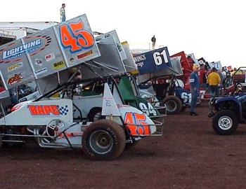 Pit area at Lawton Speedway.