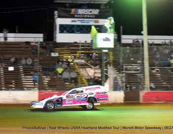 Monett Motor Speedway (Monett, MO) – USRA Heartland Modified Tour (HMT) – Larry Phillips Memorial – June 27-28, 2025. (Todd Boyd photo)