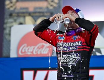 Bobby Pierce wins the Alabama Gang 100 worth $50,000 at Talladega Short Track on April 26.