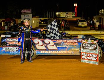 Cody Kershner won the Late Model Sportsman feature on Saturday, Aug. 19 at Hagerstown (Md.) Speedway.