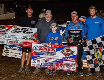 Nick Hoffman won his first career Valvoline Iron-Man Late Model Series feature on Saturday, July 22 at Atomic Speedway. (Tyler Carr image)