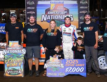Volusia Speedway Park (Barberville, FL) – DIRTcar Nationals – February 10th-15th, 2025. (Josh James Artwork)
