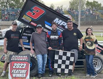 Howard Moore raced to the victory in the 2023 season opener at Riverside International Speedway (West Memphis, Ark.) on Saturday, April 15.